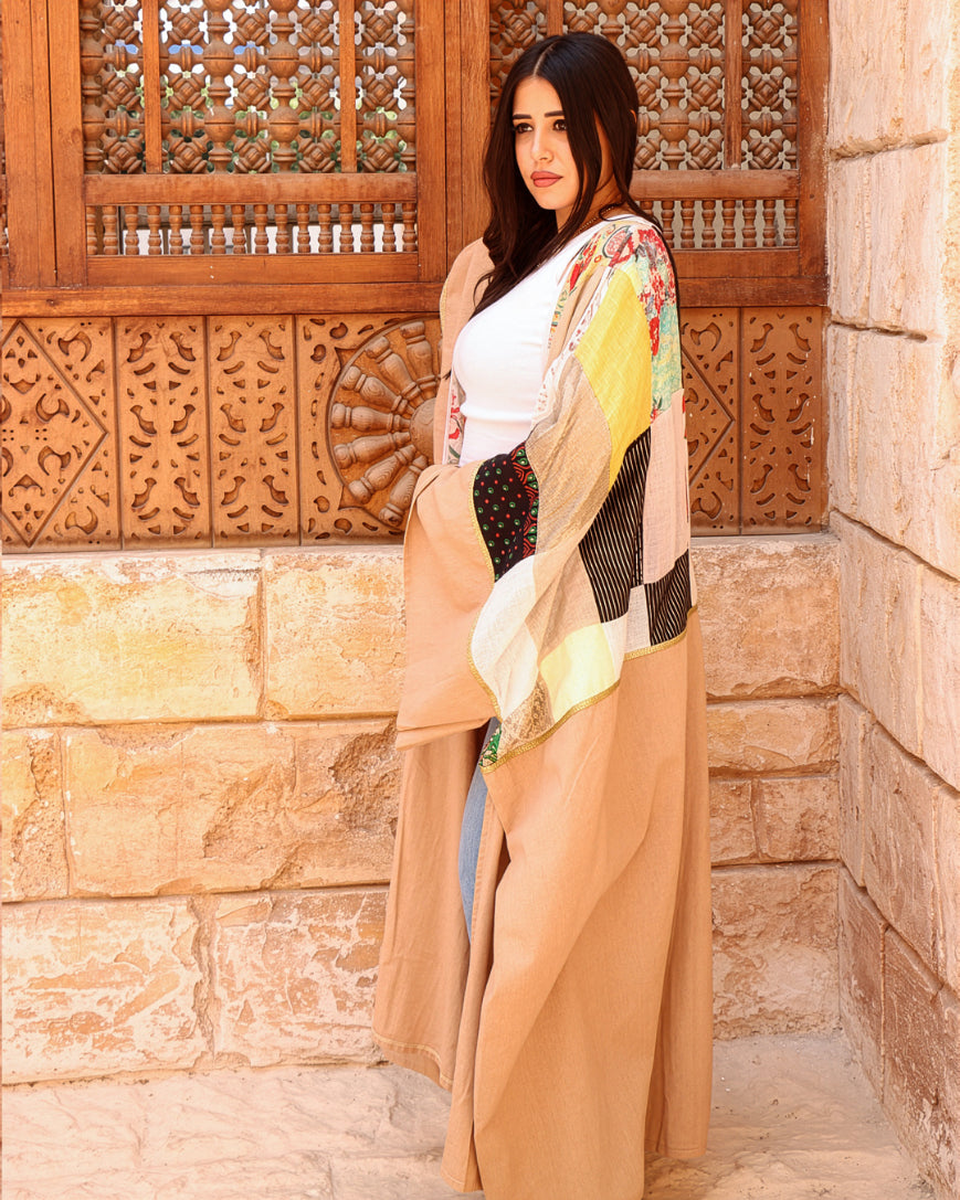 Sand Patchwork Kaftan