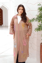 Artisan Linen Dress Beige