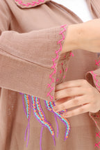 Artisan Linen Dress Beige